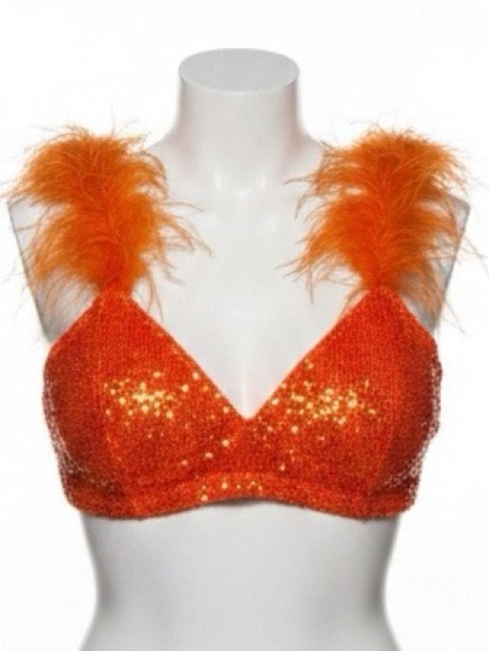 Hot & Delicious Neon Orange Strapless Bandeau Top